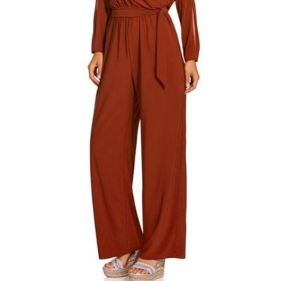 Boston Proper Cold Shoulder Surplice Jumpsuit - Size S - Picture 5 of 11